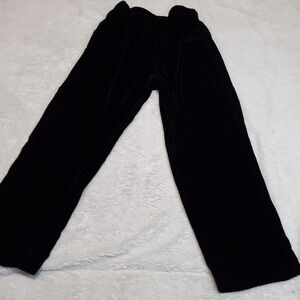 Vintage All Week Long Black Velvet Silk Academia Party Fairy High Rise Pant 16